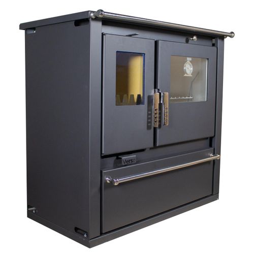 – Holzherd Verso CS Plus Inox 7,7 kW mit Ofen, Kochfeld & Holzfach