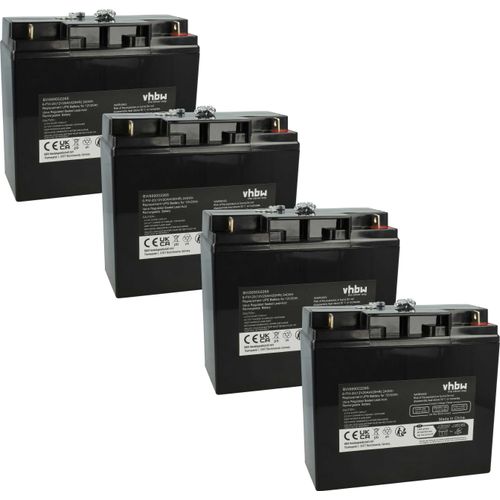 vhbw 4x Akku Ersatz für AGM10 für USV (20 Ah, 12 V, AGM)