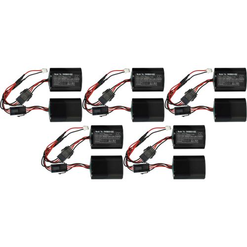 vhbw 5x Batterie kompatibel mit Tyco Burg Siren, PG9901 Alarmanlage, Alarmsystem, Funk-Außensirenen (16000 mAh, 3,6 V, Li-SOCl2)
