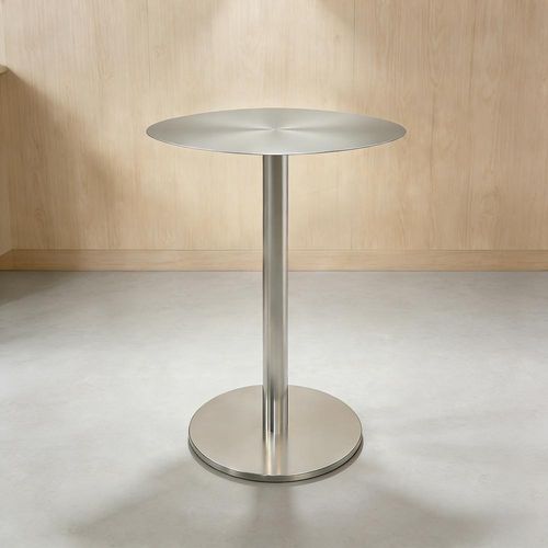 Gastronomie-Edelstahltisch für Bar und Restaurant – Schlanke Ausführung – Runder Tisch Ø70×75cm【BXG-BY70】