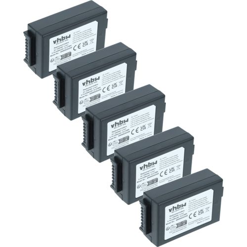 vhbw 5x Akku Ersatz für TEKLOGIX 1050494-002, WA3006, WA3020, 1050494 für Handheld Computer Scanner (3300 mAh, 3,7 V, Li-Ion)
