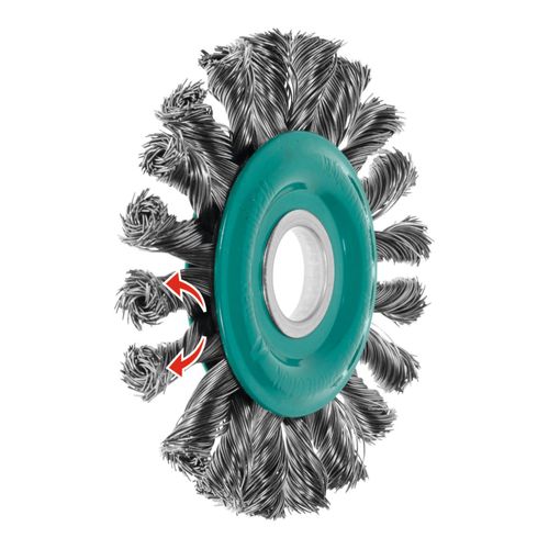 Lessmann Rundbürste Wechselzopfung, INOX-Draht 0,50 mm, Bürsten-⌀xBohrungs-⌀ / Gewinde: 115X22 mm (472811WZ)