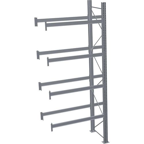 SCHULTE Palettenregal, feuerverzinkt, HxBxT 4500 x 1950 x 1100 mm, 4 Fachebenen, Anbauregal