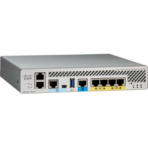 Cisco 3504 IEEE 802.11ac Drahtloser LAN-Controller - 5 GHz, 2,40 GHz - 5 x Netzwerk (RJ-45) - Wandmontierbar, Desktop