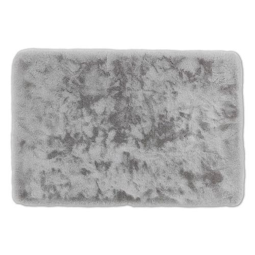 Schöner Wohnen Badteppich Bali, Silber, Textil, rechteckig, 40x60 cm, für Fußbodenheizung geeignet, rutschfest, Badtextilien, Badematten