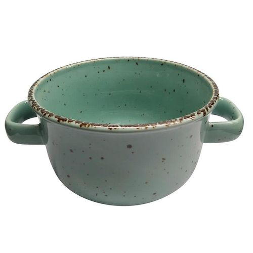 Landscape Suppentasse Urban Life, Türkis, Keramik, 0,6 L, rund, Lfgb, Handmade Quality, mit Henkel, hitzebeständig, schadstofffrei, handgemacht, Essen & Trinken, Geschirr, Teller, Suppenteller