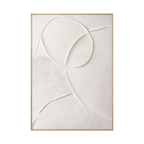 Leinwandbild, Beige, Holz, Textil, Abstraktes, rechteckig, 70x100 cm, Fsc, Made in EU, gerahmt, Bilder und Zubehör, Wandbilder, Leinwandbilder