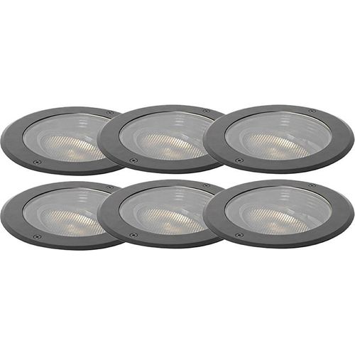 Set mit 6 Bodenpunktwarzen AR111 Einstellbar IP65 Delux Honey