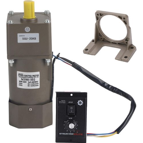 Wechselstrom 220V 90W Einphasen-Asynchron-Getriebemotor, einstellbare Untersetzung (20K)