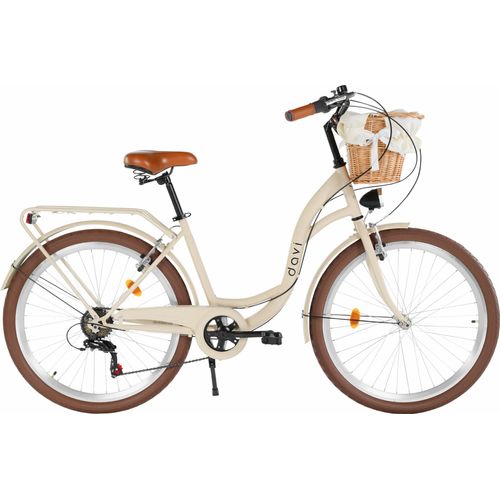 Damenfahrrad Davi Emma 26", 7 Gänge, 155-180 cm, Kaffeebraun