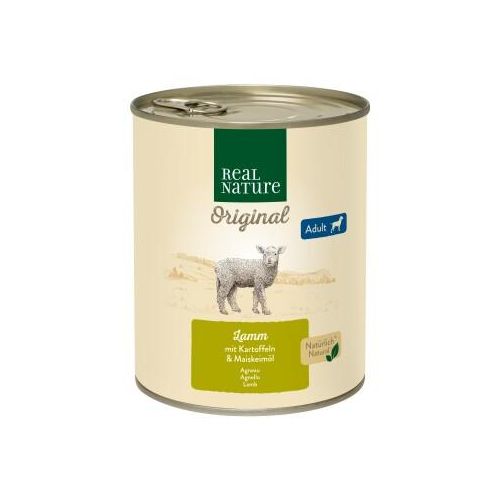 REAL NATURE Nassfutter Hund Adult Lamm mit Kartoffeln 24x800 g