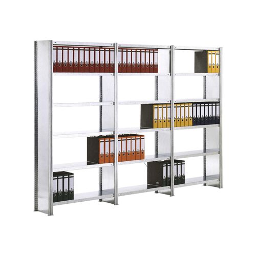 Regalwerk BERT Büroregal Grundfeld HxBxT 2000x1005x300mm Vollblech Seitenwand (B3-55510-30)