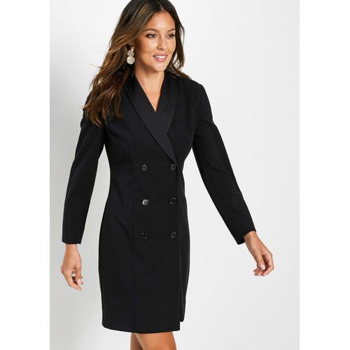bonprix Blazerkleid, schwarz, Gr.40, Elegantes Blazerkleid für jeden Anlass