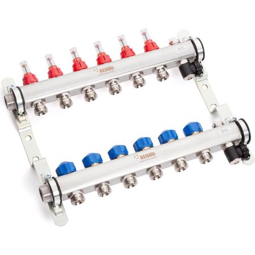 REHAU Heizkreisverteiler, HKV-D, Edelstahl, 2 Kreise, 1 Stk.