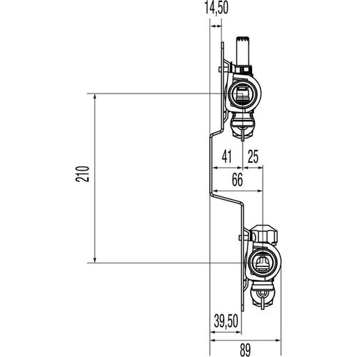 REHAU Heizkreisverteiler, HKV-D, Edelstahl, 15 Kreise, 1 Stk.