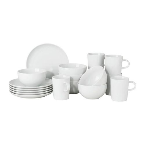 Thomas Frühstücksservice Cucina - Bianca, Weiß, Keramik, 18-teilig, 34.3x24.7x34.2 cm, Essen & Trinken, Geschirr, Geschirr-Sets, Kaffeeservice