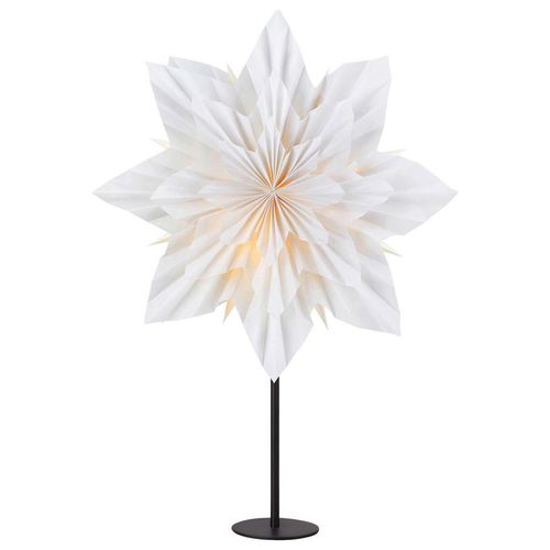 Markslöjd Dekostern , Weiß , Papier , Stern , Stern , 43x65x14 cm , stehend, zum Stellen , Dekoration, Weihnachtsdekoration, Adventssterne