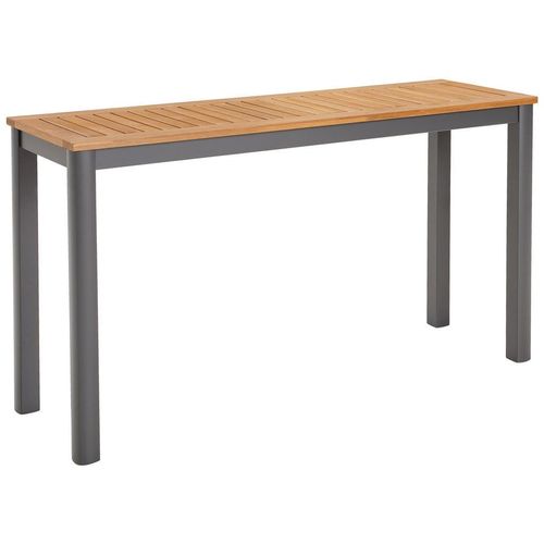 Ambia Garden Balkontisch, Anthrazit, Eukalyptusholz, Holz, Metall, Eukalyptusholz, massiv, 43x75x137 cm, Fsc, platzsparend, Balkonmöbel, Balkontische