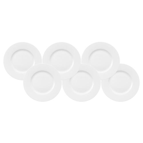 Frühstücksteller VILLEROY & BOCH "Frühstücksteller Royal ø 22.0 cm 6er Set weiß", weiß, Speiseteller