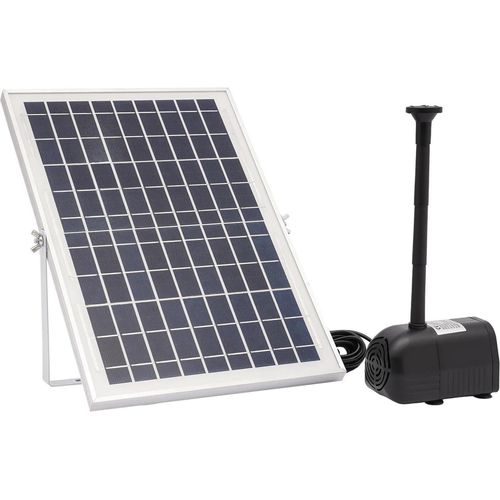 Solar Springbrunnen Pumpe - Solarteichpumpe - 1000 l/h Fördermenge - Mit Solarpanel - Für Gartenteich und Fischteich im Außenbereich - Schwarz