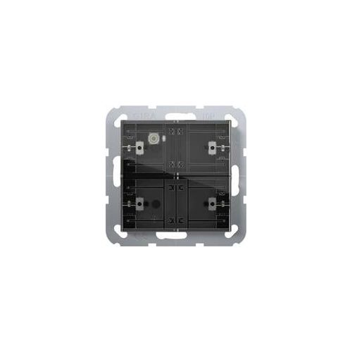 Tastsensor vier Komfort zwei-fach für Gira One und KNX mit Inbetriebnahme-Wippe Retail