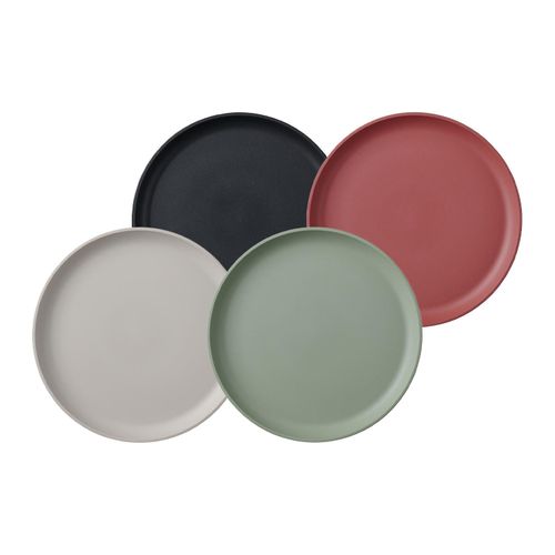 Frühstücksteller MEPAL "Frühstücksteller Silueta ø 23 cm 4er Set", bunt, L:23cm, Speiseteller