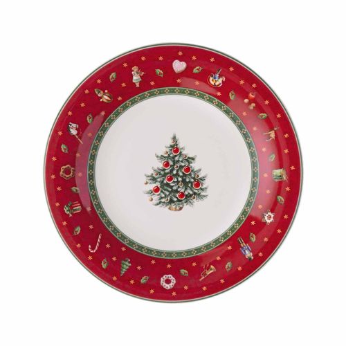 Frühstücksteller VILLEROY & BOCH "Frühstücksteller Toy's Delight ø 21,5 cm rot", rot, L:21,5cm, Speiseteller