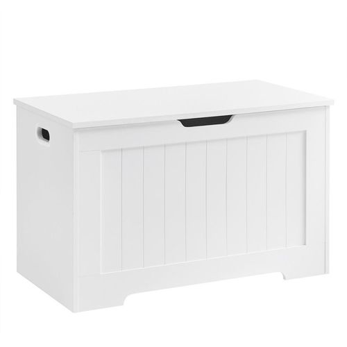 Boxxx Truhe Vasagle, Weiß, Holzwerkstoff, 76x48x40 cm, Tragegriff, Deckel aufklappbar, Ordnen & Aufbewahren, Truhen