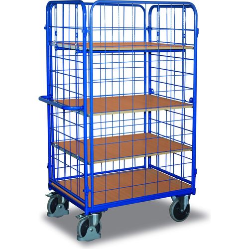 Paket-Vierwandwagen hoch mit 3 Böden Typ XL + EasySTOP