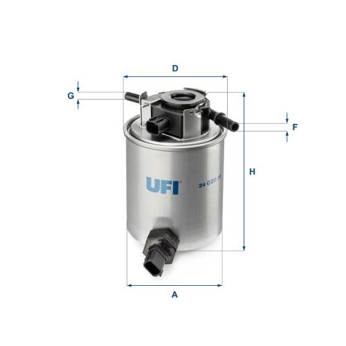 UFI Kraftstofffilter 2402001 Filtereinsatz 150mm GewindemaßM10 für NISSAN