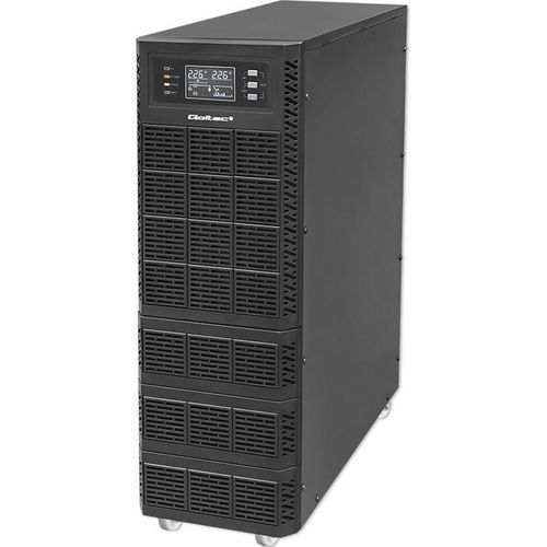 Qoltec USV | 10 kVA | 10000 W | Leistungsfaktor 1,0 | LCD | EPO | USB | Online