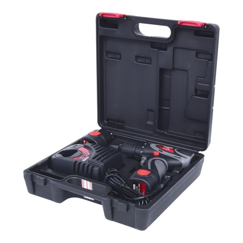 KS Tools 515.3536 Akku-Bohr-Schrauber 10.8V mit LED-Licht und Batterieanzeige inkl. 2x Li-Ion Akkus 2.0Ah und Schnellladegerät im Koffer)