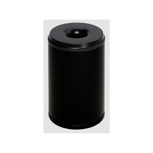 VAR Papierkorb feuersicher Löschkopf schwarz 50 l (3162)