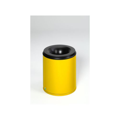 VAR Papierkorb feuersicher Löschkopf gelb 80 l (3177)