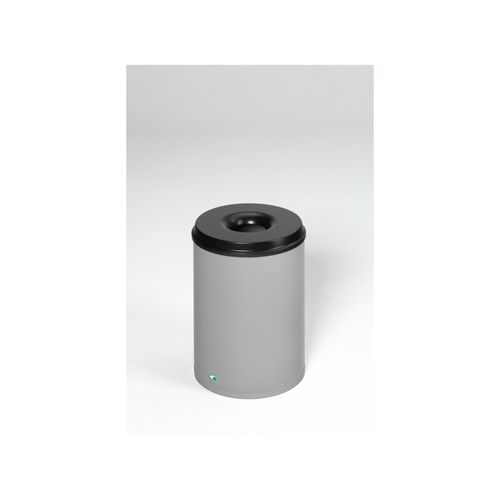 VAR Papierkorb feuersicher Löschkopf silber 50 l (3169)