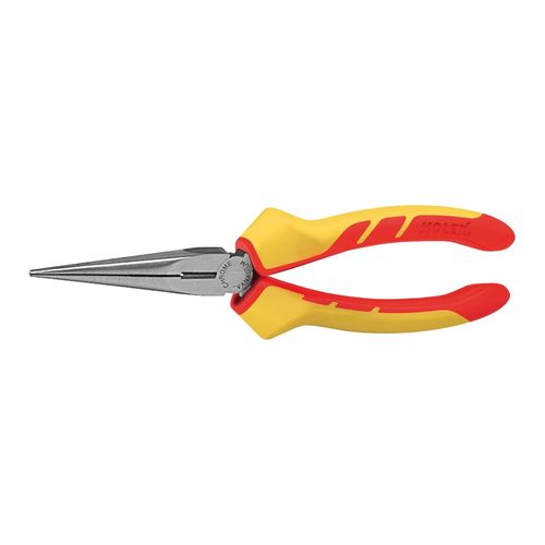 Holex Flachrundzange gerade VDE-isoliert 160 mm | für Elektroarbeiten mit isolierten Griffen, 713351 160)