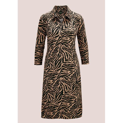 Sommerkleid MADELEINE "Kleid Kleid", Damen, Gr. 42, N-Gr, schwarz (schwarz, caramel), Obermaterial: 100% Viskose CV., Modern, normal, Kleider Sommerkleid