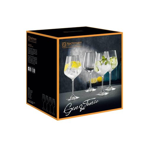 Cocktailglas NACHTMANN "Cocktailgläser Gin Tonic 640 ml 4er Set transparent", bunt (transparent), Glas, Trinkgefäße, Cocktailglas