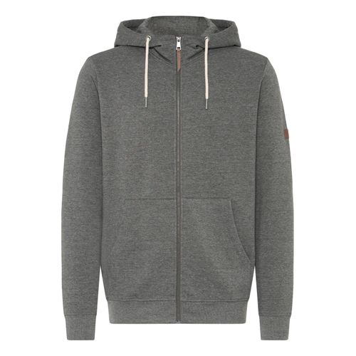 Kapuzensweatjacke SOLID "Kapuzenfleecejacke SDSima", Herren, Gr. 3XL, grau (gray melange), Obermaterial: 65% Polyester PES. 35% Baumwolle CO., Sweatjacken