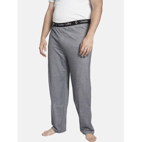 Pyjama CHARLES COLBY "Schlafhose LORD THYRONE", Herren, Gr. 4XL, blau (dunkelblau melange), Obermaterial: 100% Baumwolle CO., Homewear-Sets Pyjama