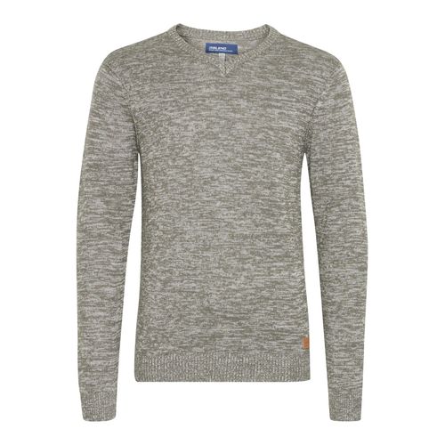 Strickfleece-Pullover BLEND "Strickpullover BHDansel", Herren, Gr. XXL, grau (zink mix), Obermaterial: 50% Baumwolle CO. 50% Polyacryl PAN., Pullover