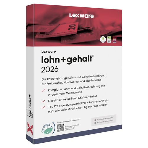 LEXWARE Lohn+Gehalt 2026 Software Vollversion (PKC)