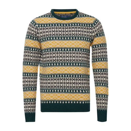 Norwegerpullover BLEND "Norwegerpullover BHTjorben", Herren, Gr. L, grün (sea moss), Obermaterial: 85% Polyacryl PAN. 15% Wolle WO., Pullover Norwegerpullover