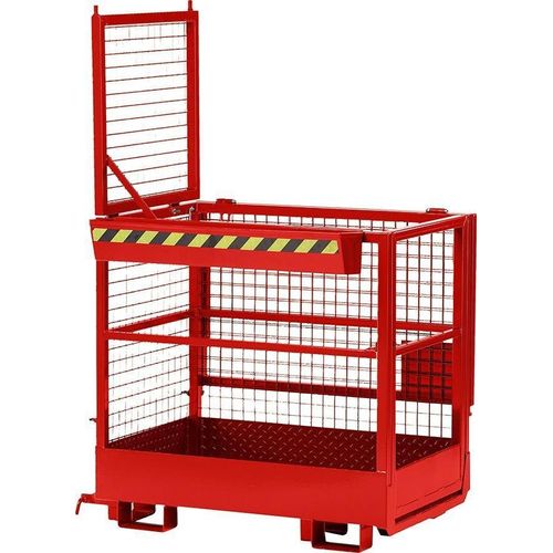 R+R Industrietechnik Arbeitskorb Typ RAK-DUO 1200x800x1950mm RAL 3000 Feuerrot