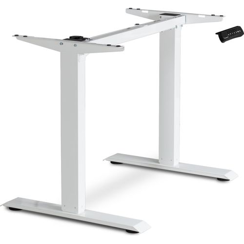 ESMART ETX-121W Weiß - Ergonomisches Steh-Sitz-Schreib-Tisch-Gestell Stufenlos elektrisch höhenverstellbar 71-121 cm 3x Memory Aktivitätserinnerung Soft-Start/Stopp