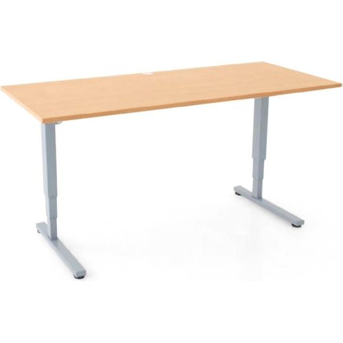 STIER Elektrisch Höhenverstellbarer Schreibtisch, 160x80cm, Höhenanpassung von 63-123cm, Tragfähigkeit 100kg, ideal für dynamische Arbeitsumgebungen