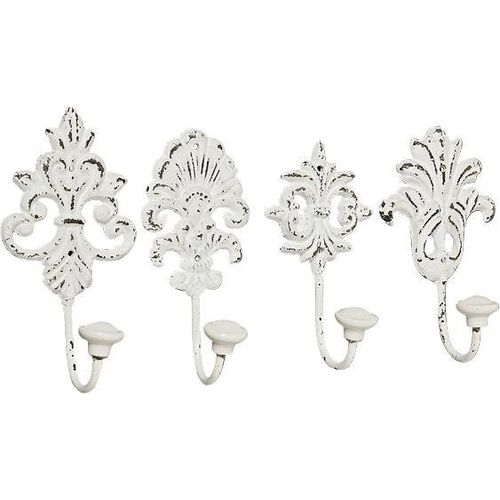Wandhaken HOME AFFAIRE "Ivy", weiß, B:8cm H:17cm L:6,5cm, Metall, Haken, Wandhaken