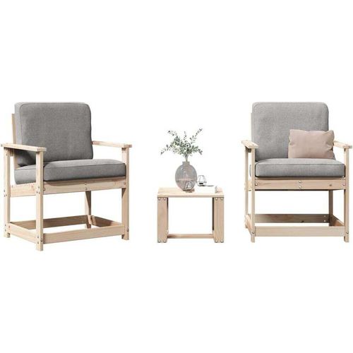 CLORIS 3-tlg. Garten-Lounge-Set Massivholz Kiefer 832630