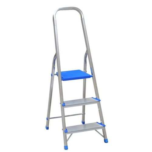 Freistehende Aluminiumleiter 130 Cm, 2 Sprunge + Podest – Dr1102