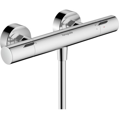hansgrohe Ecostat Fine Brausethermostat, Aufputz, mit Temperaturbegrenzer, 1 Verbraucher, chrom, 13323000